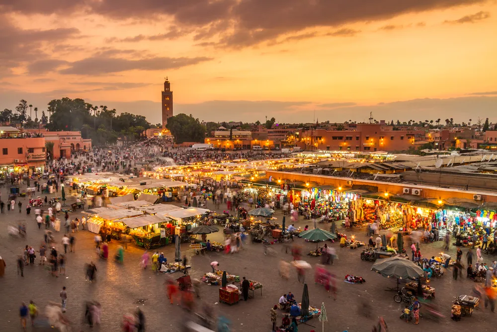 Marrakech at sunset